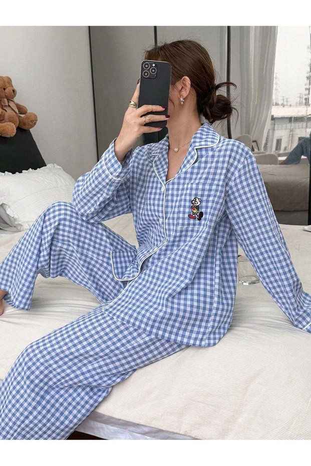 Pijama, albastru