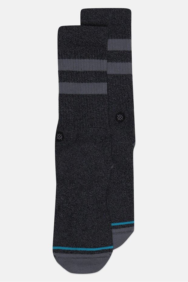 Men 1 Pair Brand Logo Crew Height Socks, Grey