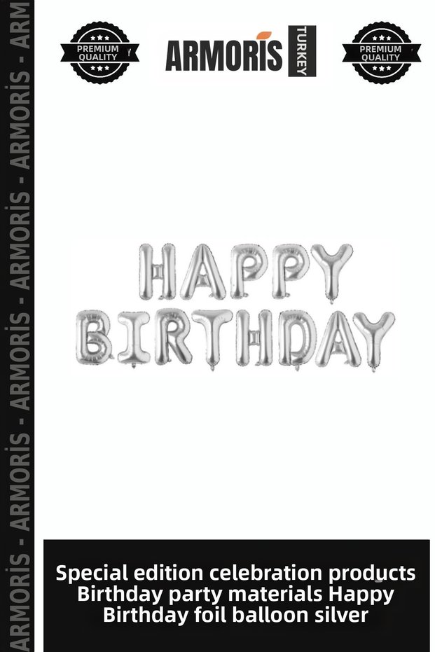 Special Series Celebration Products Birthday Party Supplies Happy Birthday Foil Balloon Silver