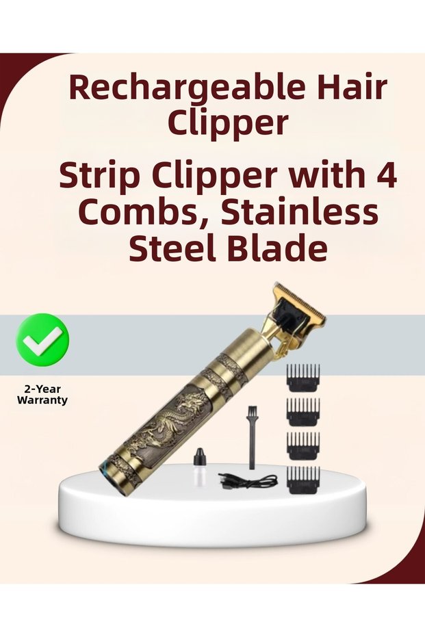 Men's Hair and Beard Trimmer with Vibration Motor