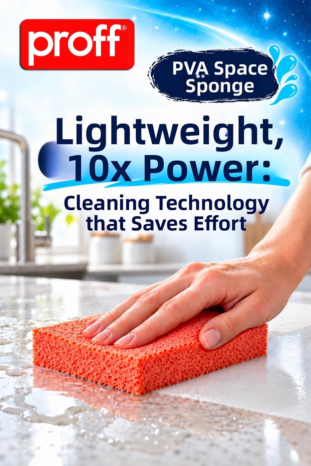 Pva Space Magic Sponge - Super Absorbent, 10 Times Its Weight in Water, Non-Scratch Dishwashing and Cleaning Sponge