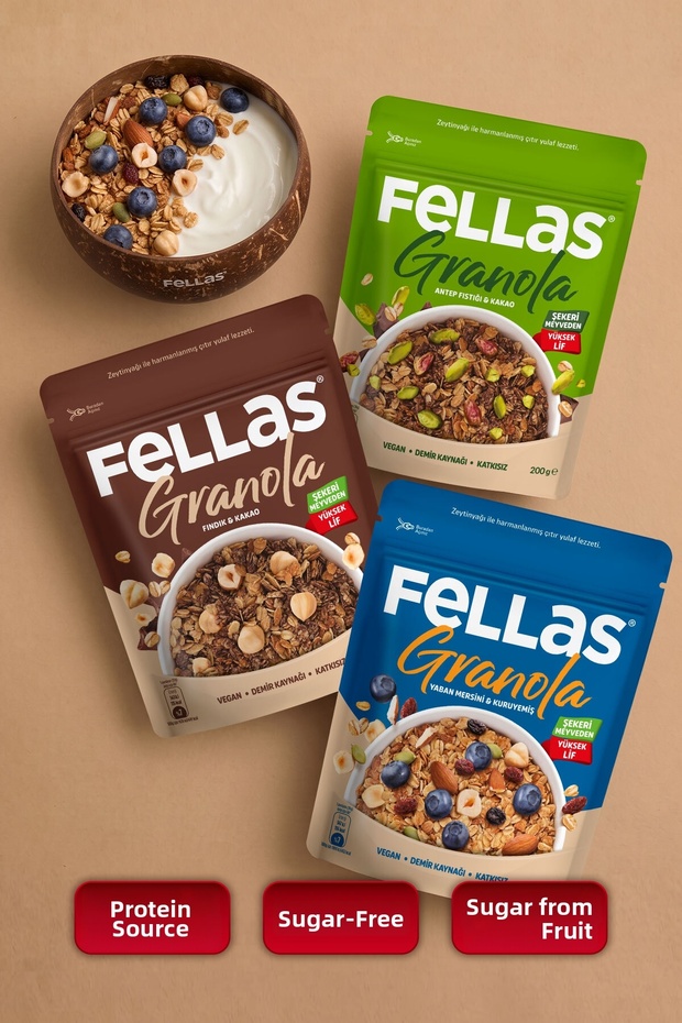 Granola 3-Pack Mix - Blueberry (200 g) + Nuts & Cocoa (200 g) + Pistachio (200 g)