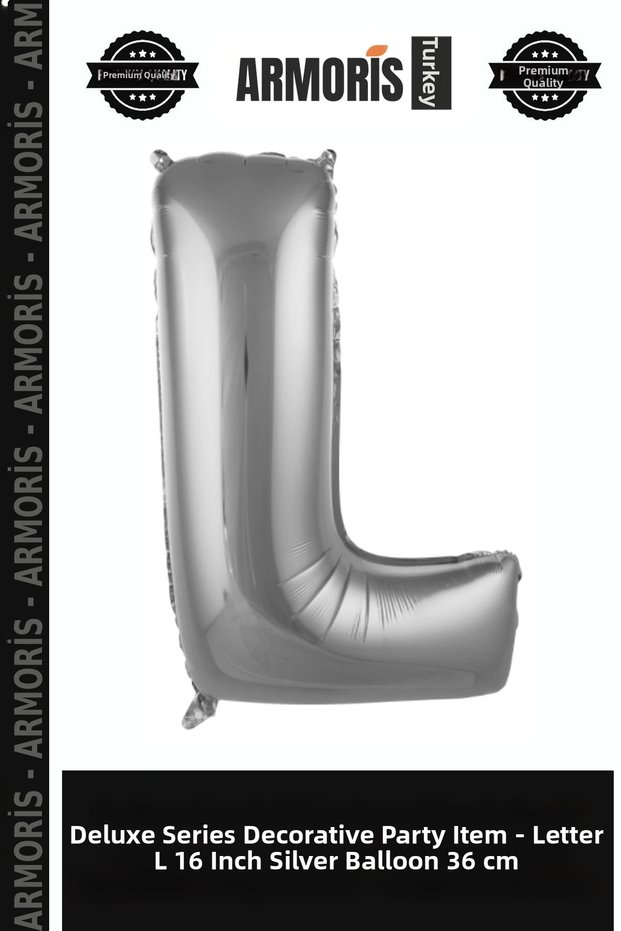 Delux Series Venue Decoration Party Supplies Decorative L-Letter 16 Inch Silver Color Balloon 36 cm