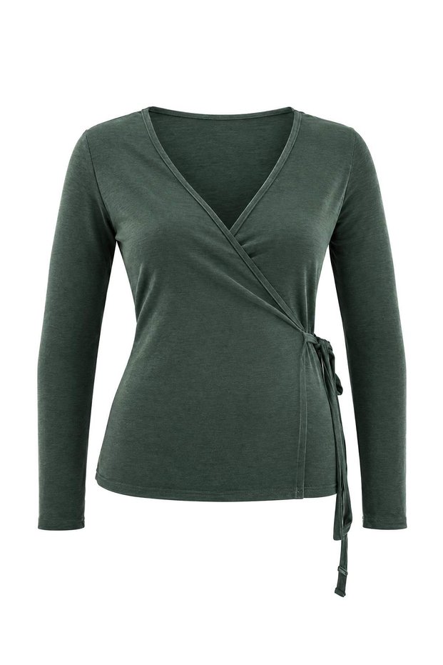 Green Double Breasted Closure Fitted Knitted Plus Size Blouse Tbbaw27Af00064