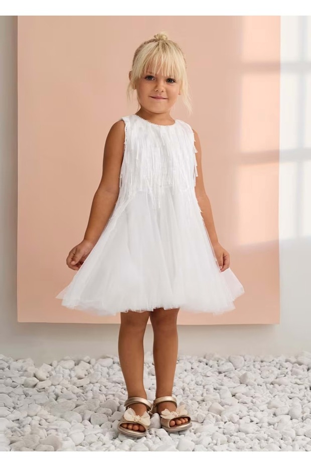 Girl's Stylish Tassel Dress