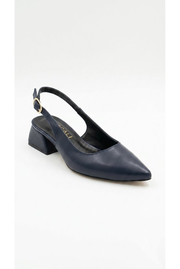 Navy Blue Women's Daily Heeled Shoes 036.3910