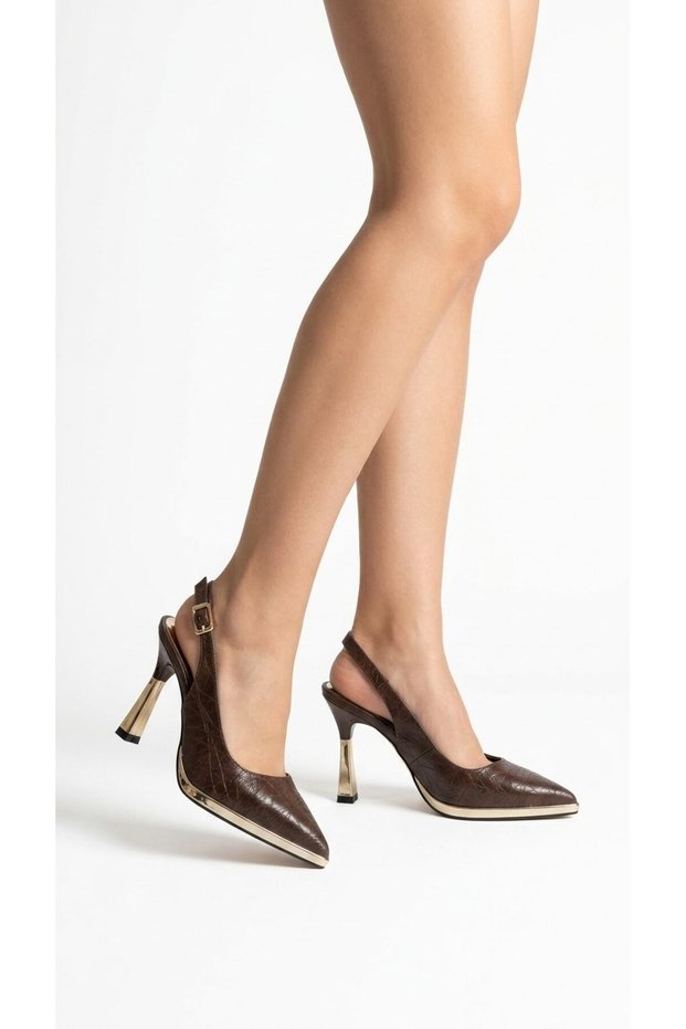 Brown Women's Daily Heeled Shoes 728.2532
