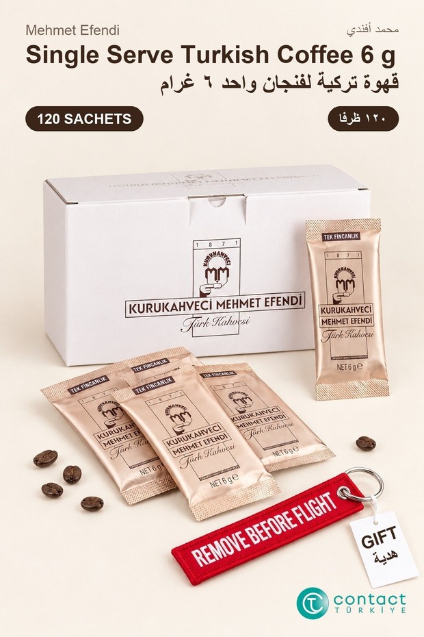 Kurukahveci Single Serve Turkish Coffee 6 g X 120 Sachets - Turkish Coffee
