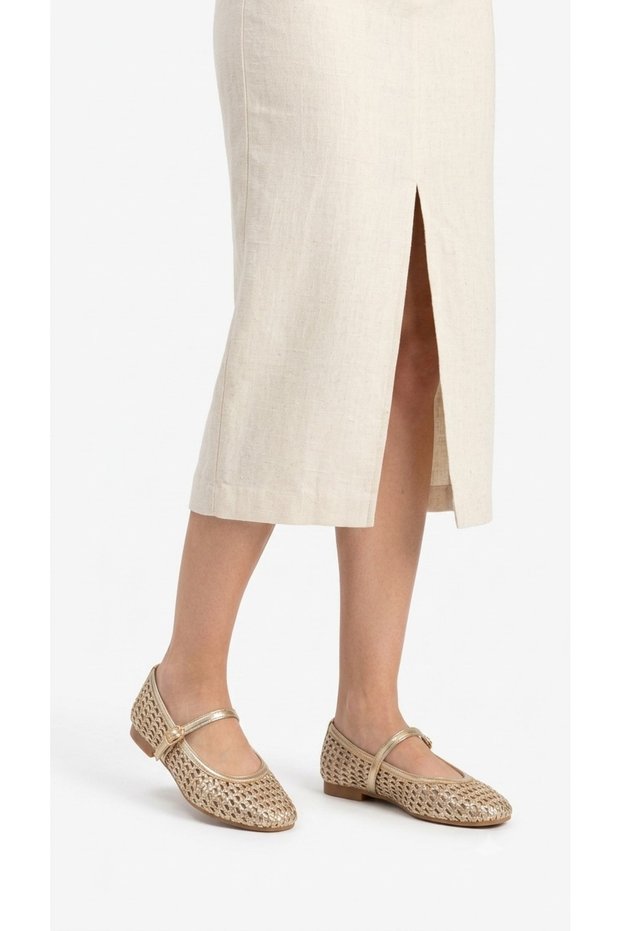 Gold Women's Ballerinas 319.027-109