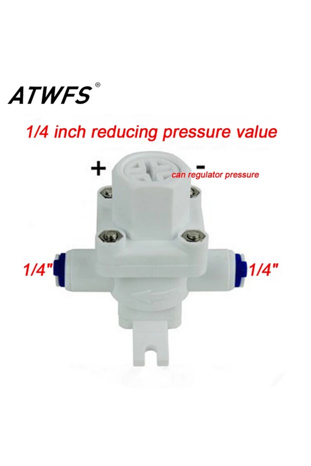 ATWFS Pressure Regulator RO Water Purifier Parts Water Pressure Switch 1/4'' Connection Regulator Va