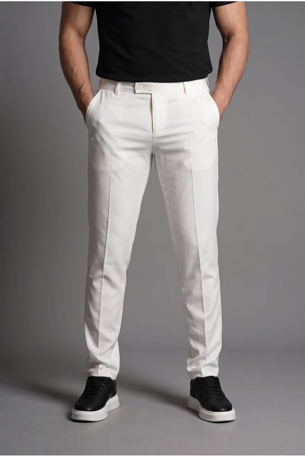 A Quality Lycra Slim Fit Fabric Trousers
