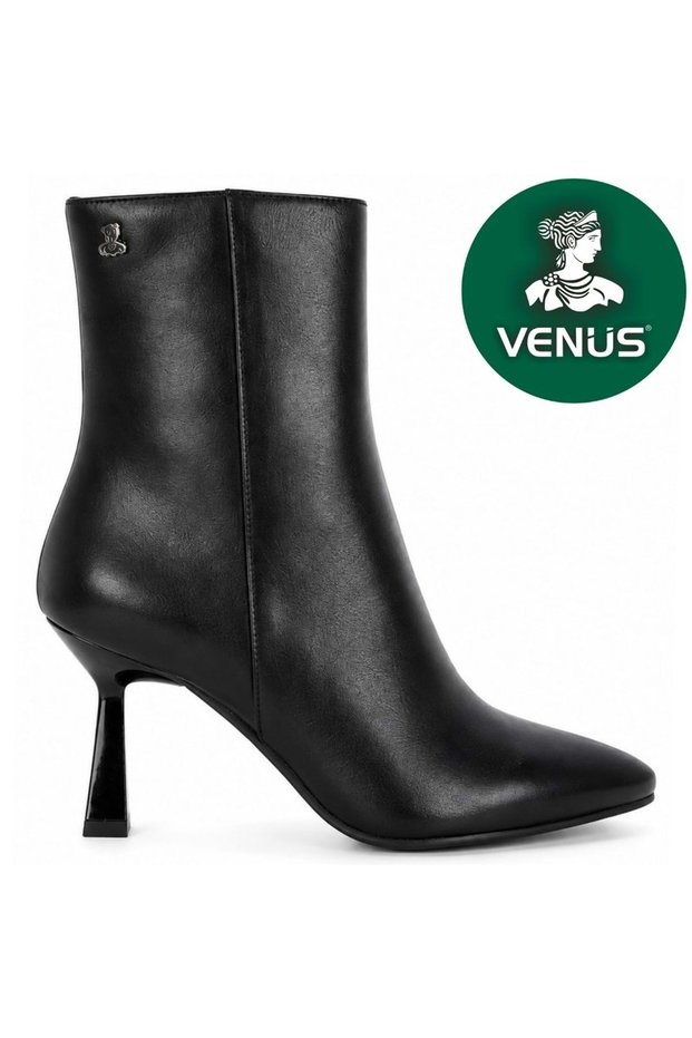 Tipaso Genuine Leather Orthopedic Heeled Women's Boots Black