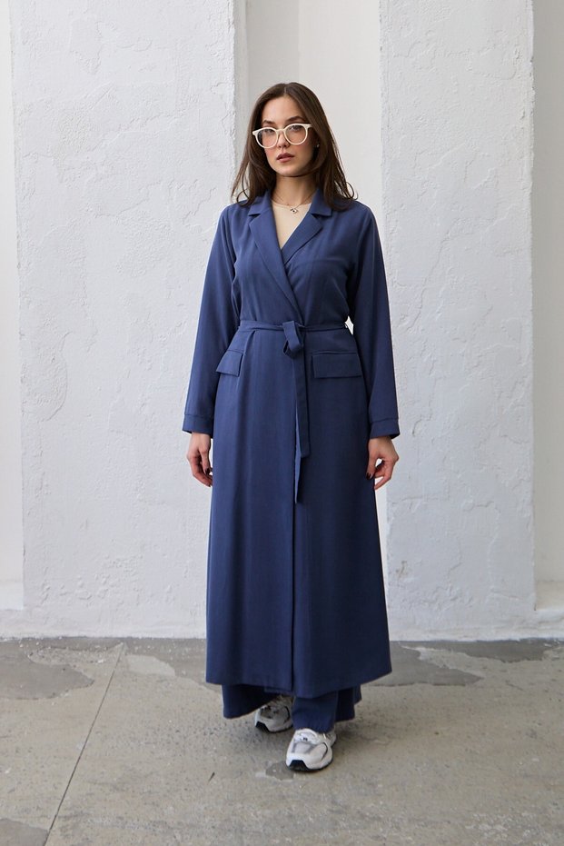 Long Jacket Navy Blue