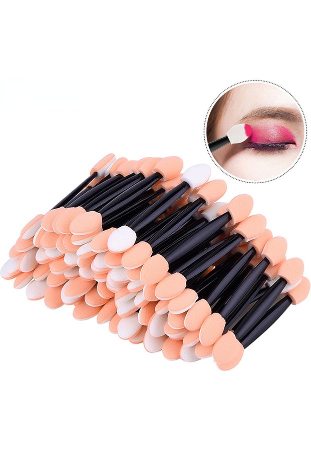100pcs sponge brush 100Pcs/ Bag Small Portable Eyeshadow Applicators In Bulk Double Sponge Eye Shado