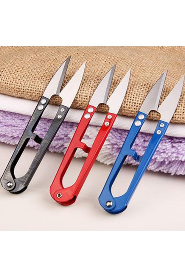 Colorful 10Pcs 10Pcs Fishing Scissors Multicolor Trimming Sewing Scissors Nippers U Shape Clippers Y