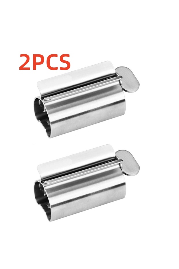 2pcs 1/2PCS Stainless Steel Toothpaste Squeezer Tube Roller Wringer, Rotate Dispenser for Cosmetics