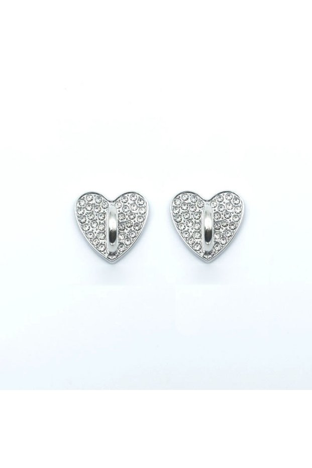 Silver Love 2Pcs Rhinestone Metal DIY Phone Case Accessories Adhesive Pendant Star Love Flower Base
