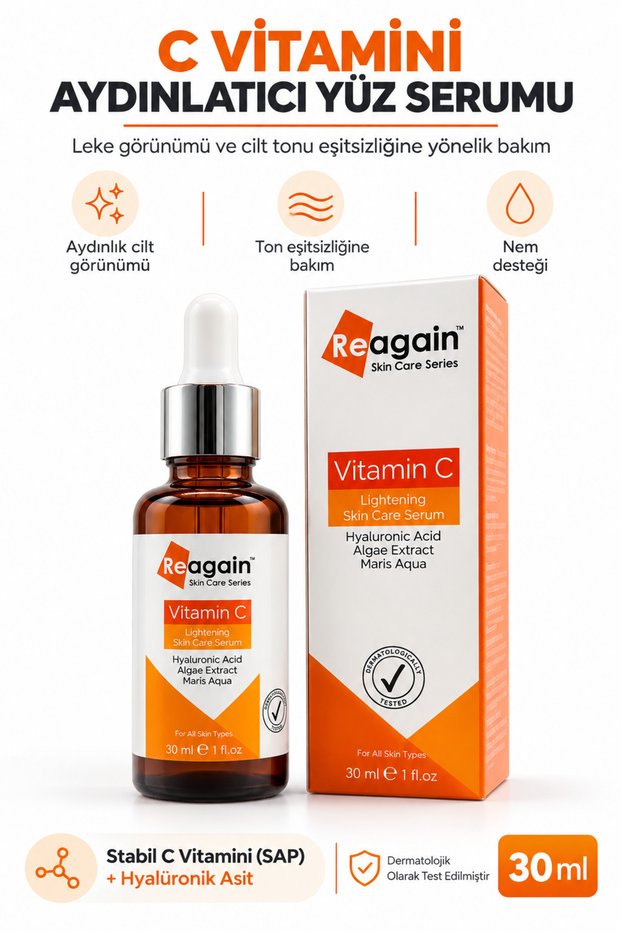 Vitamin C Serum 30 ml - Anti-Blemish, Skin Tone Equalizer, Brightening, Hyaluronic Acid