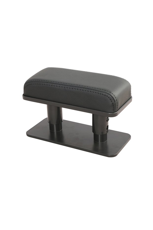 black JFBONIN Universal Premium PU Leather Car Armrest Pad Anti-Slip Soft Sponge Padding ABS Plastic