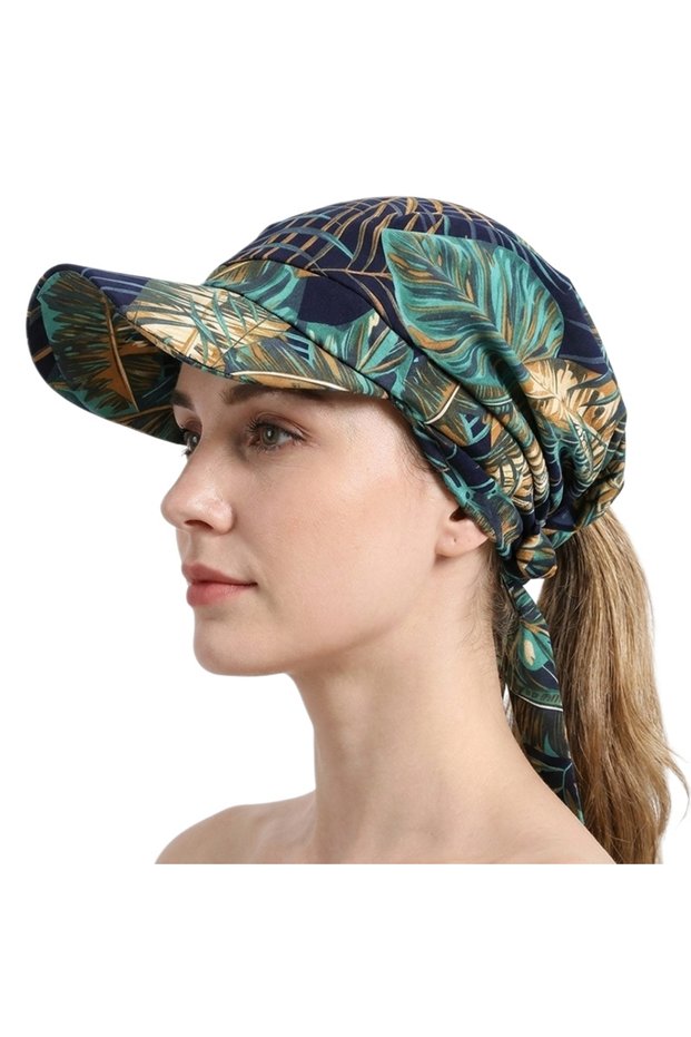 One Size ZQLY Women Trendy Printed Summer Sport Outdoor Caps Turban Hats With Brim Casual Baseball C