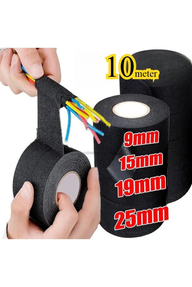 9mm Automotive Cloth Tape Electrical Insulating Fabric Tapes Heat Resistance Thermal Car Tape Waterp