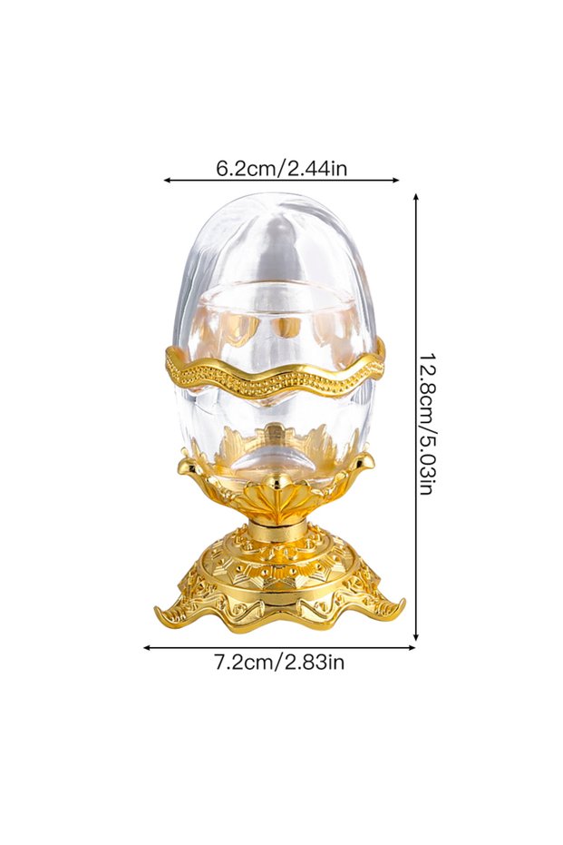 Egg golden 1 metal toothk holder with base, creative egg design, suitable for living room, dining ro