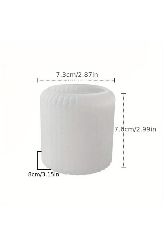 1Pc mold Striped Candle Cup Silicone Mold DIY Gypsum Concrete Jewelry Storage Jar Home Decoration Or