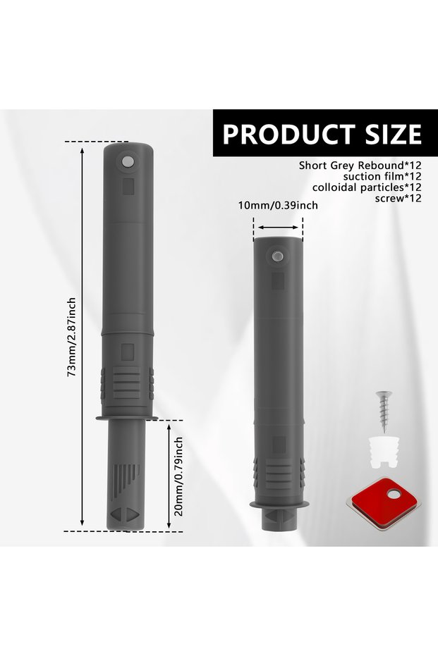 short 73mm 12pcs 12pcs Push to Open Door Latch Adjustable Magnetic Push Latch Hidden Door Touch Lat