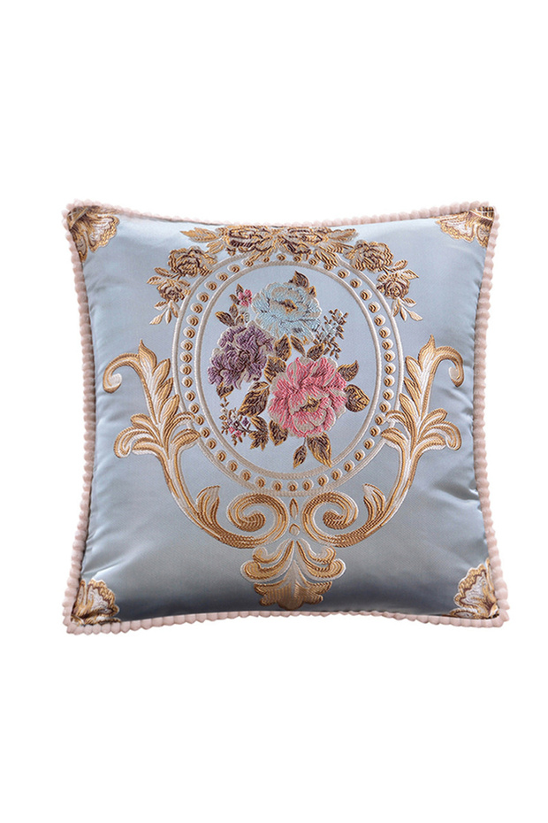 48x48cm Blue 48x48cm American Europe Cushion Cover Pillowcase Antique Cotton Blend Linen Sofa Throw