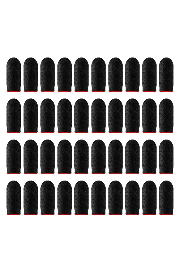 40PCS Red 20/40Pcs Gaming Finger Sleeve Breathable Game Controller Finger Cover For PUBG Mobile Game