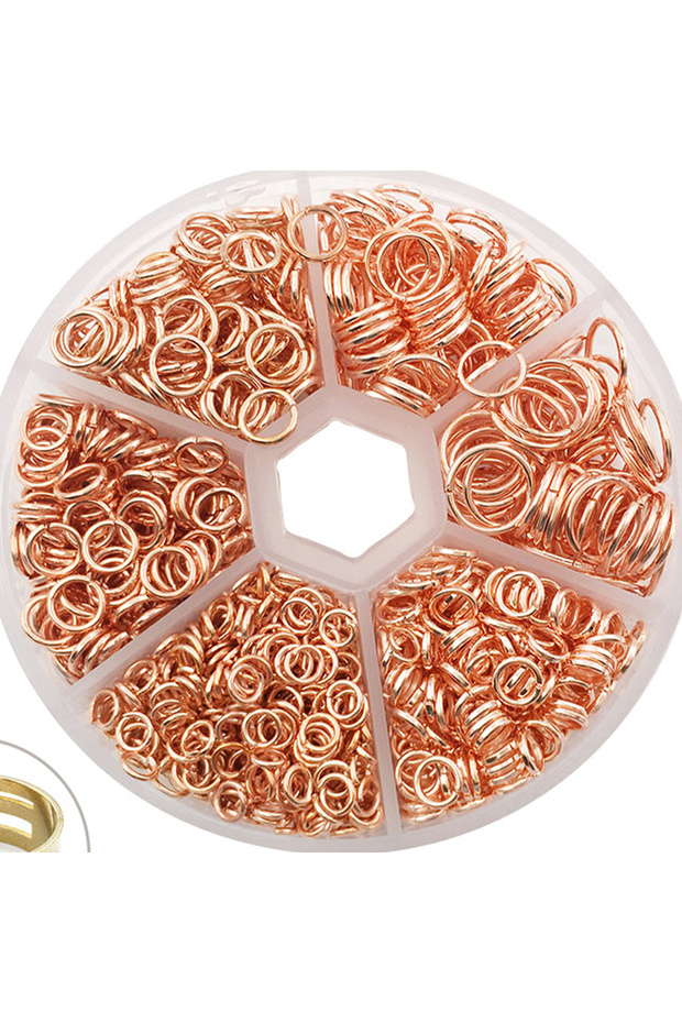 HK626 1Box Metal Open Jump Rings Split Rings Connectors Iron Open Jump Ring For Diy Jewelry Making(4