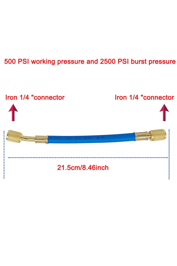 JFB61-Copper Car condensation hose coolant refill tool 21.5cm 1/4in SAE coupler Replacement tool Mot
