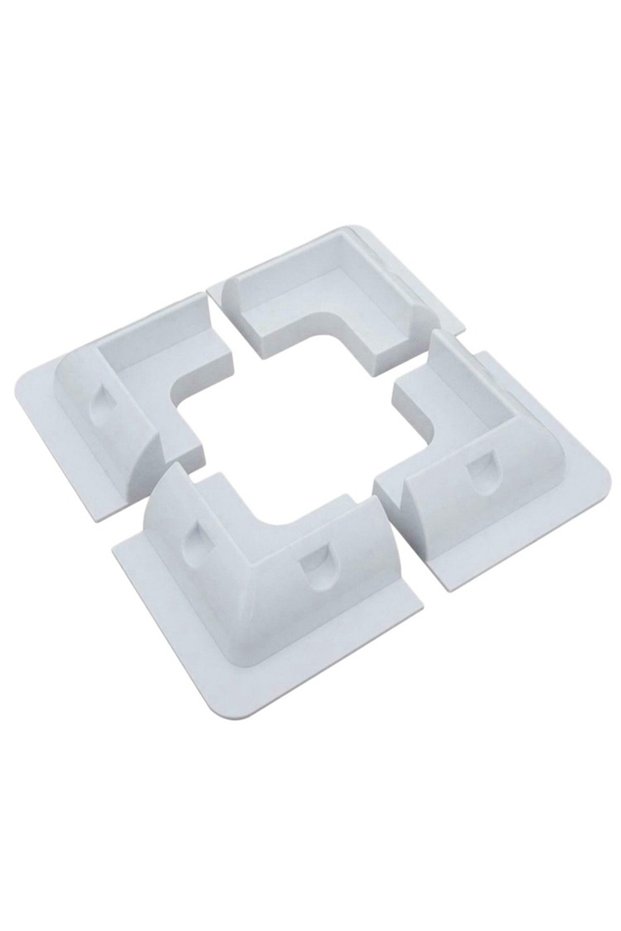 White 4PC corner Solar Panel Mounting Bracket Installed in RV Caravan Camper Deck of Yacht ABS Plast