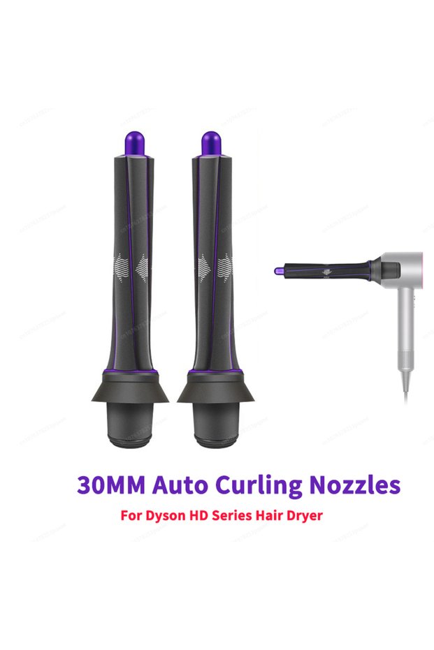 30HDpurple Auto Hair Dryer Curling Attachment 20/30mm Curling Nozzle For Dyson Airwrap&HairDryer Att