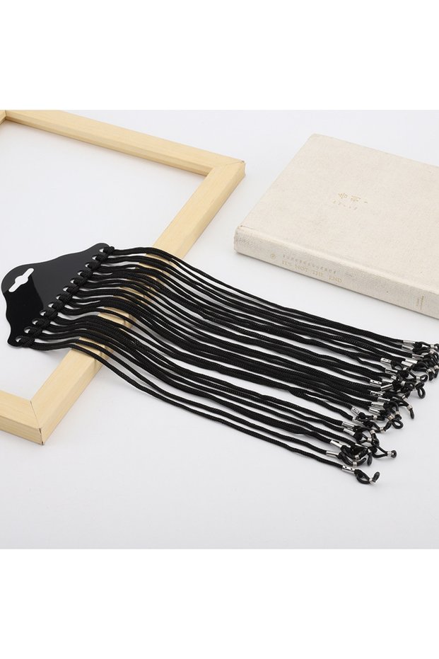 Black 12pcs 12 Pcs/lots Colorful Glasses Chain Fashion Nylon Anti-slip Glasses Lanyard Anti-lost Gla