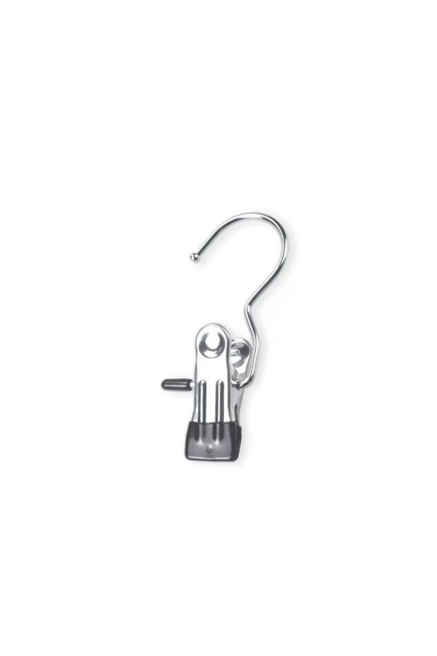 12PCS black 20 Pack Stainless Steel Pant Hangers with Hooks - Heavy-Duty Laundry Clips, Space-Saving