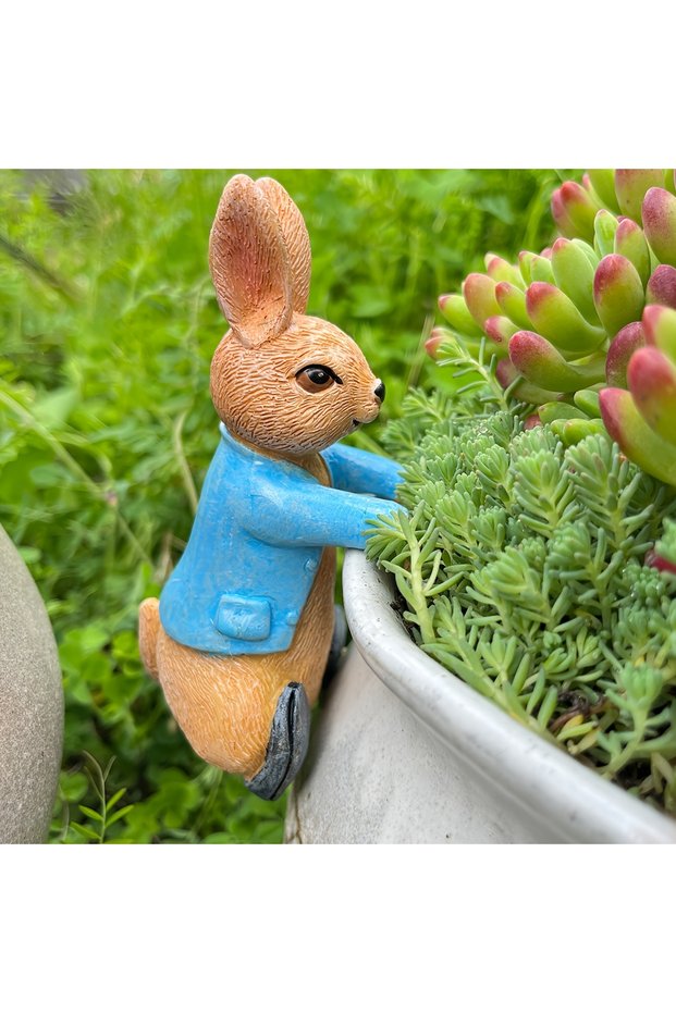 Sz-Lstz-8227 1Pc Resin Sculpture Rabbit Garden Decoration, Outdoor Animal Resin Statue, Suitable for