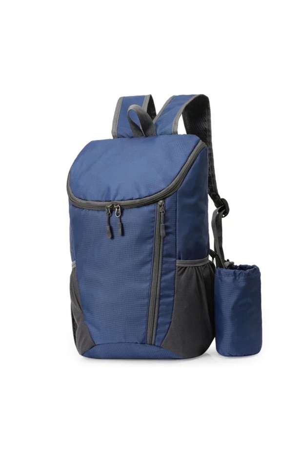 Blue Latest Outdoor Sports Portable Backpack with Bottle Holder Large Capacity Fitness Travel Hiking