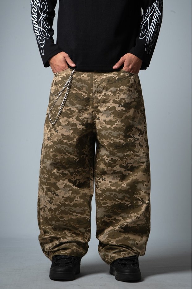 Battle Mode Camouflage Super Baggy Men's Trousers