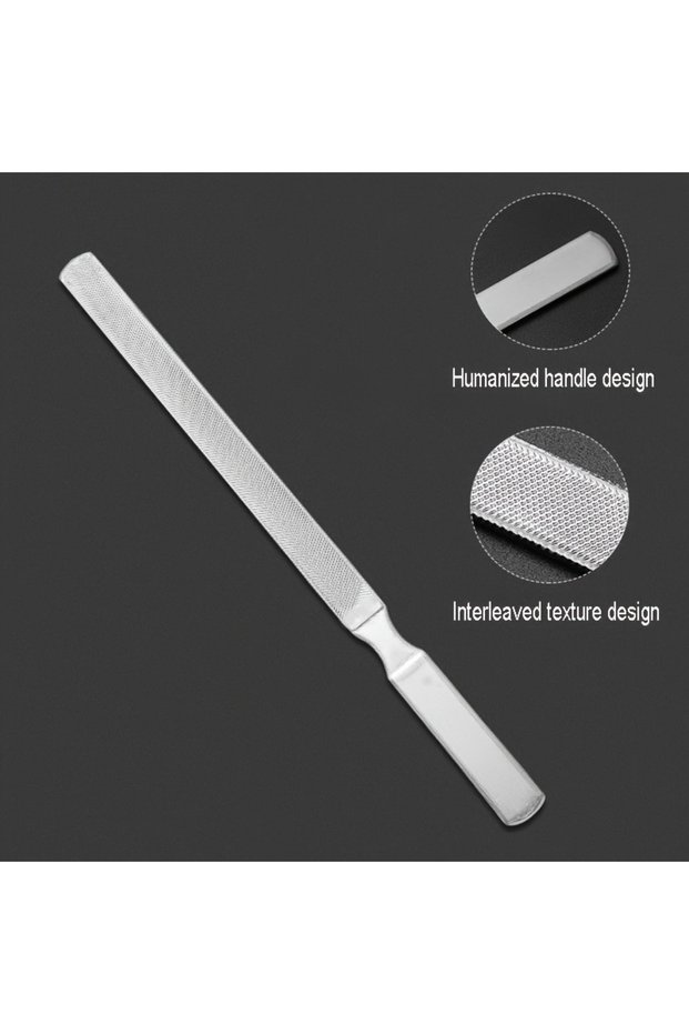 1pcs 1PC Double-Sided Stainless Steel Nail File, Durable Tool for Shaping and Polishing, Perfect for