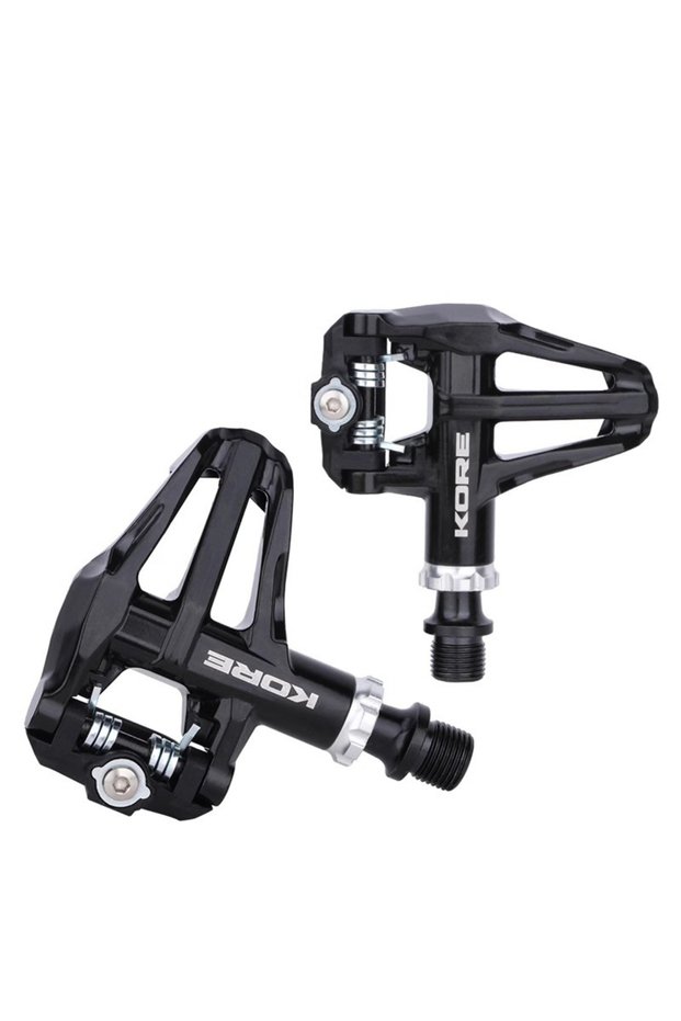 WHITE KORE Road Bicycle Locking Pedals Aluminum Lightweight Enclosed Bearings Fit Shimano Look KEO C