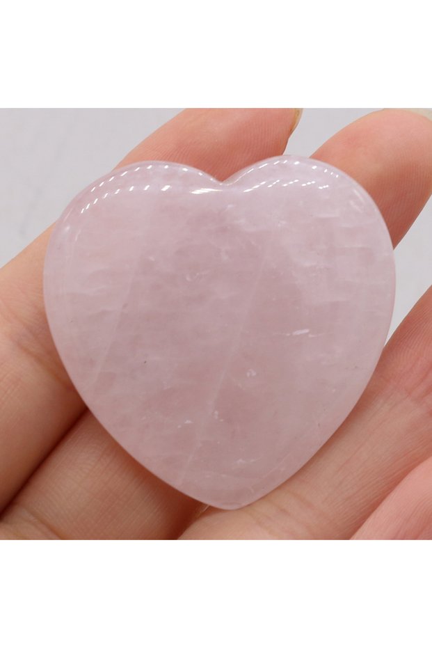 Rose Quartz 1pc 40mm Natural Stone Crystal Amethyst Quartz Living Room Ornament Love Thumb Stone For