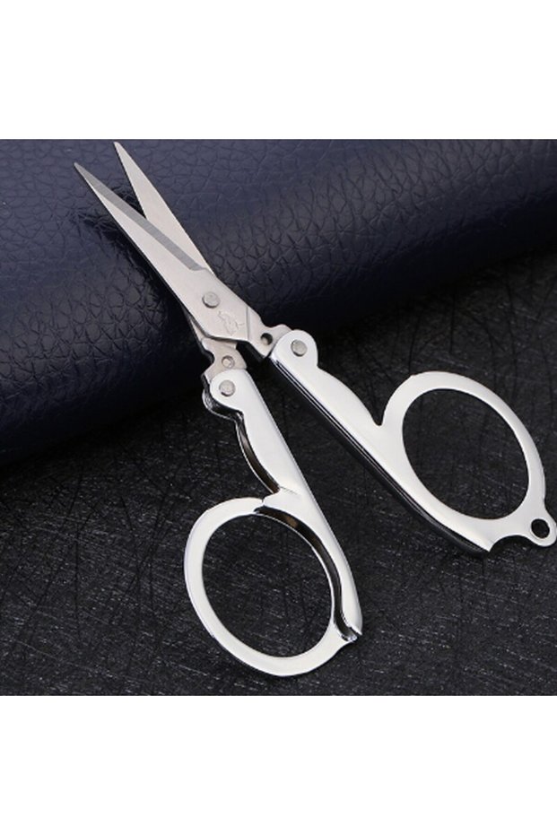 1pc Folding Pocket Scissors Multifunctional Stainless Steel Folding Small Scissors Household Mini Th