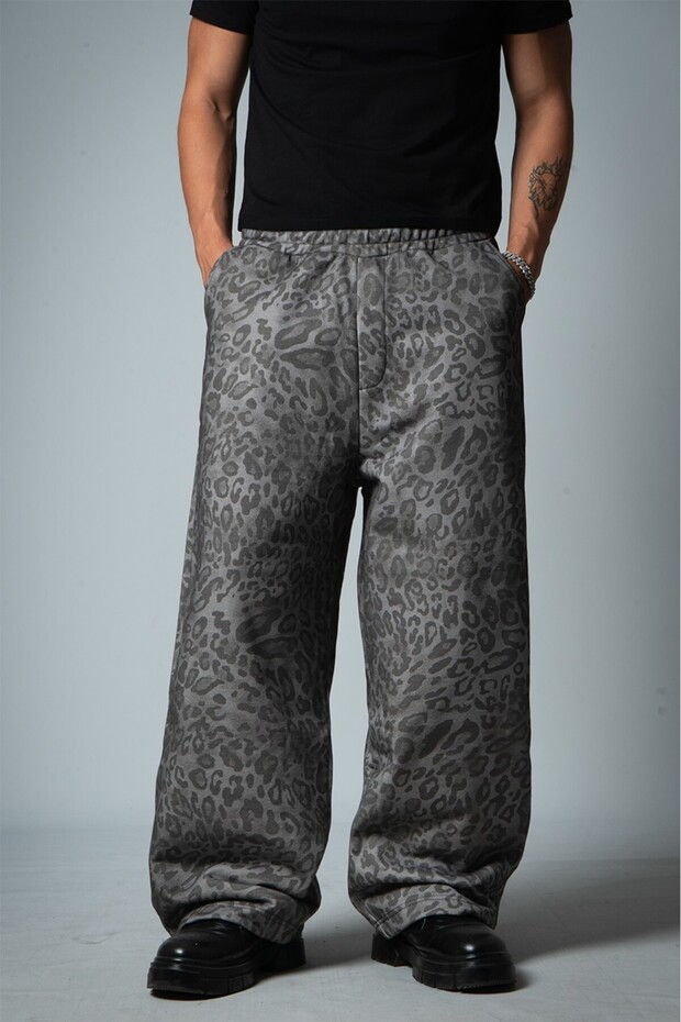 Shadow Leopard Stoperli Wide Leg Sweatpant Men's Sweatpants