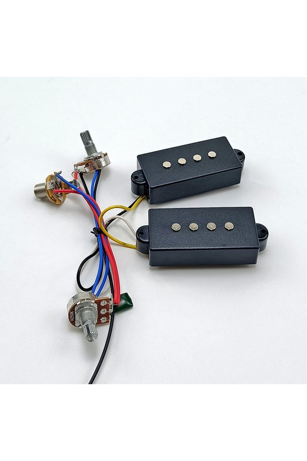 1set Bass Guitar Tone Control Wiring Harness Set for 4 Strings Electric Bass Pickup Active Preamp Ci