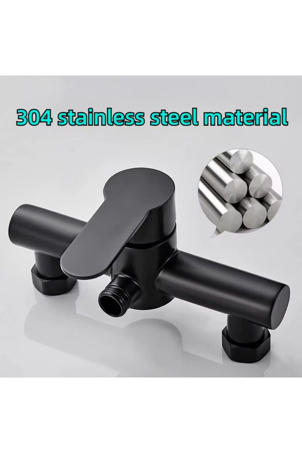 304 stainless steel bathroom shower faucet, wall mounted triple bathtub faucet, hot and cold water m