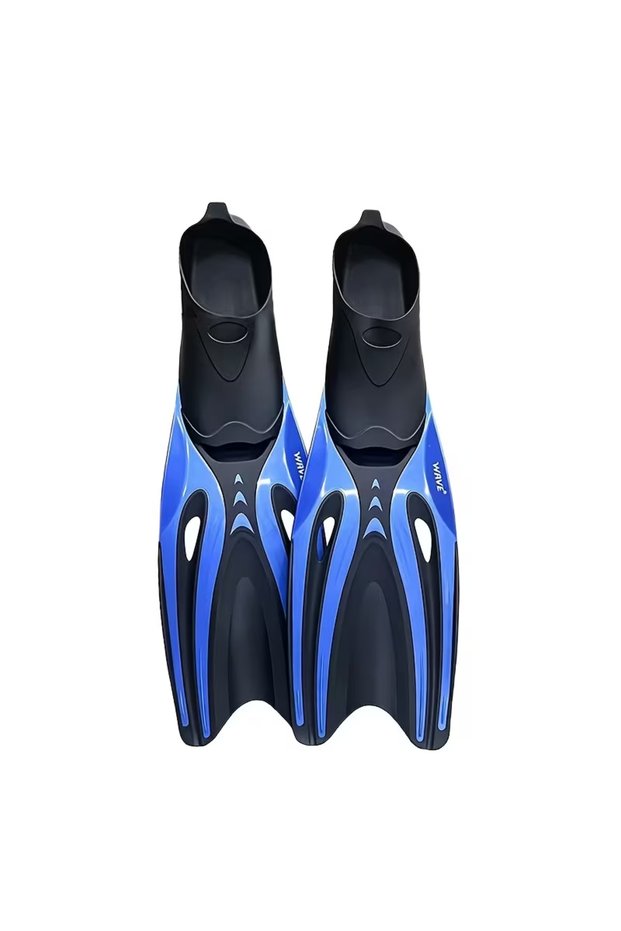 L Blue Professional Adult Flexible Comfort TPR Non-Slip Swimming Diving Fins Rubber Snorkeling Swim