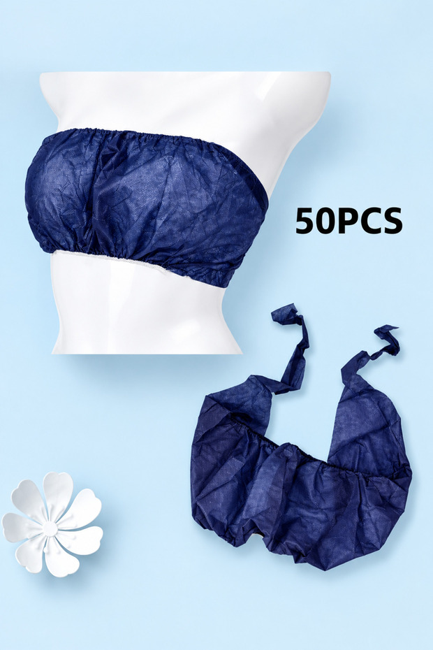 50 Pieces Disposable Nonwoven Bras Women's Disposable Spa Top