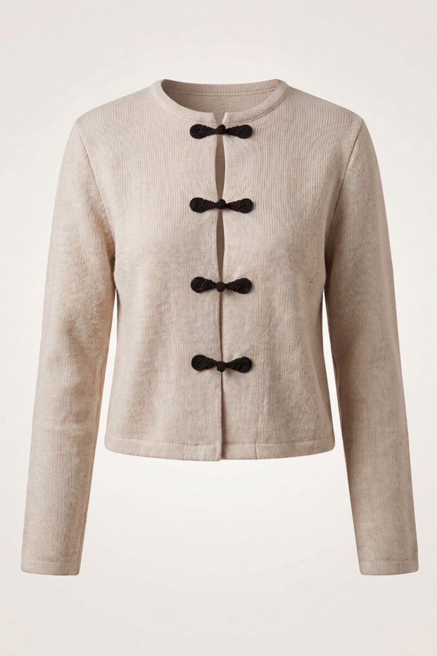 Women's Chinese Buttoned Knitwear Jacket