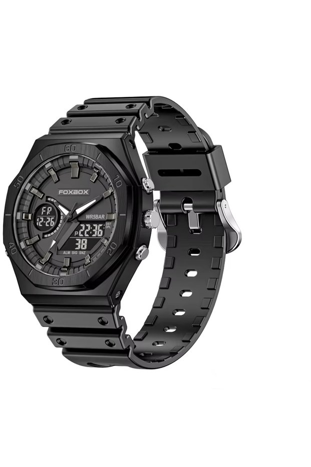 LIGE Black LIGE Watch Dual Display Digital Sports Quartz Watch For Men Fashion Luminous Water...